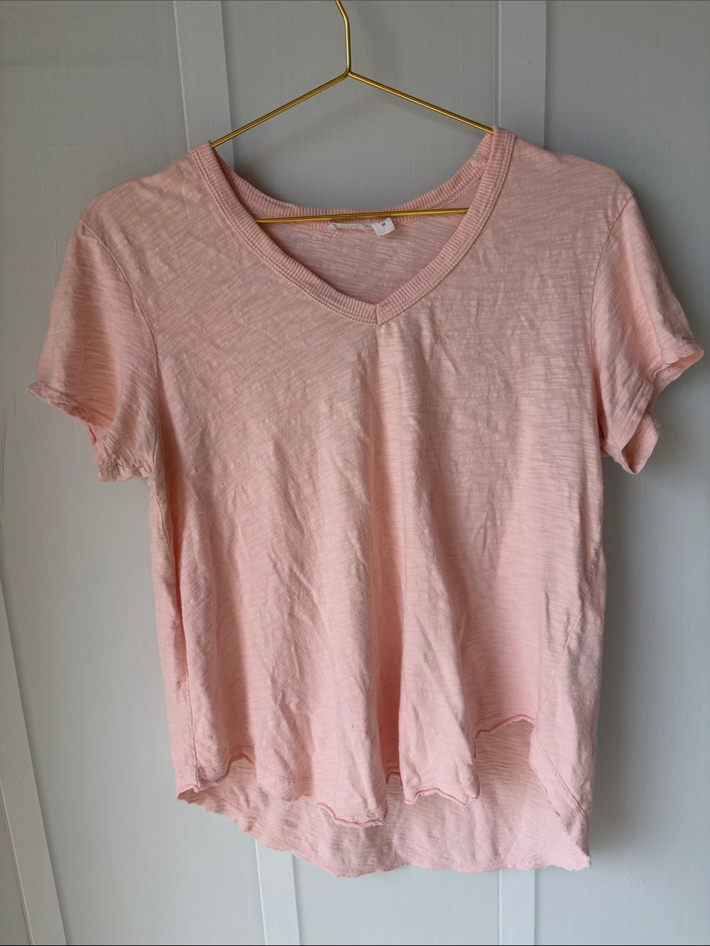 Wilt Light Pink V-Neck Short Sleeve Tee